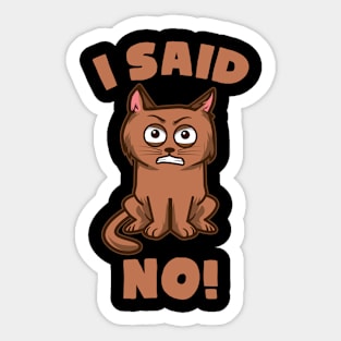 Bad Mood Cat Sticker